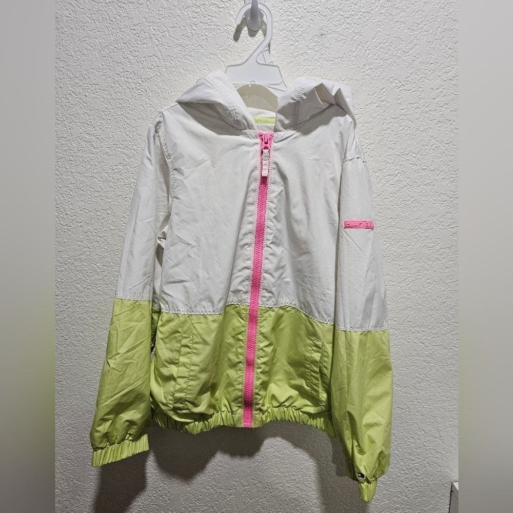 Tommy Hilfiger Kids Girl Hooded Windbreaker Jacket Size M 8-10
